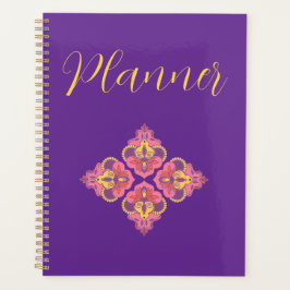 Blumen auf violetter Spirale  Planer