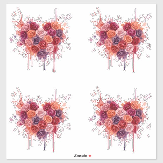 Blumen Aufkleber (Blatt)