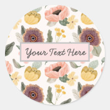 Blumen Aufkleber Vintage leer