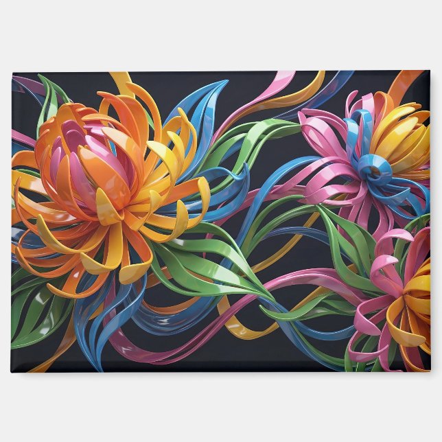 Blumen aus Licht Magnet (Vorderseite)