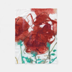 Blumen-Ausdruck I Fleecedecke