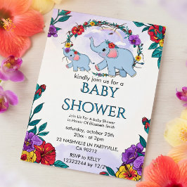 Blumen-Baby-Party-Einladung 2026 Einladung