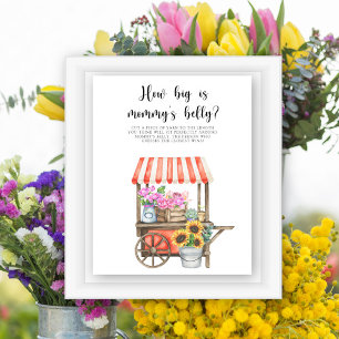 Blumen Baby - wie groß ist Mamas Bauch Spiel Poster