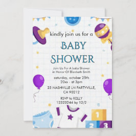Blumen- Babyparty-Einladung Einladung