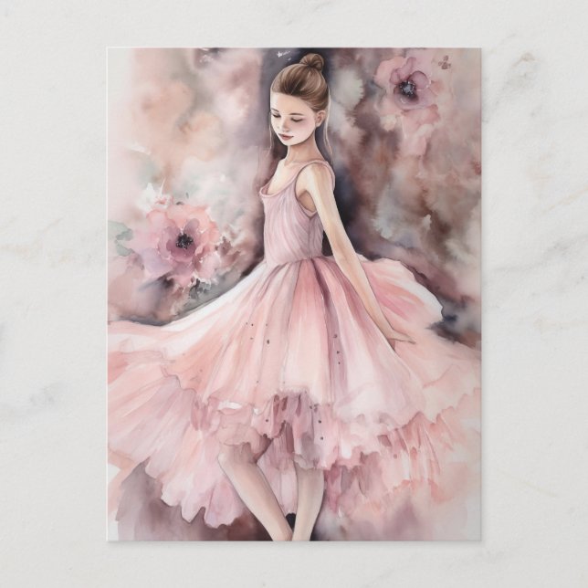 Blumen-Ballett-Tänzer-Postkarte Postkarte (Vorderseite)