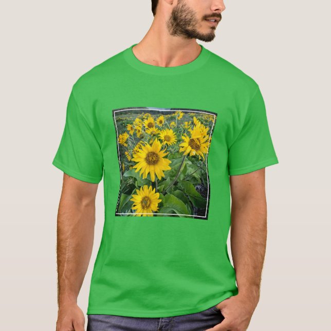 Blumen | Balsomroot Columbia River, Oregon T-Shirt (Vorderseite)