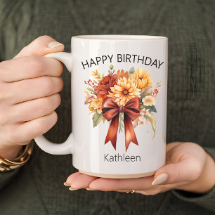 Blumen-Band-Geburtstags-Tasse für Sie Kaffeetasse