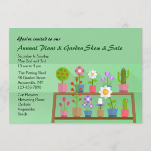 Blumen-Bank-Einladung Einladung