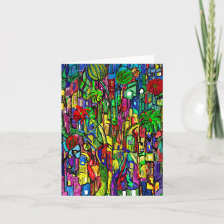 Blumen-Baum im Häusermeer.