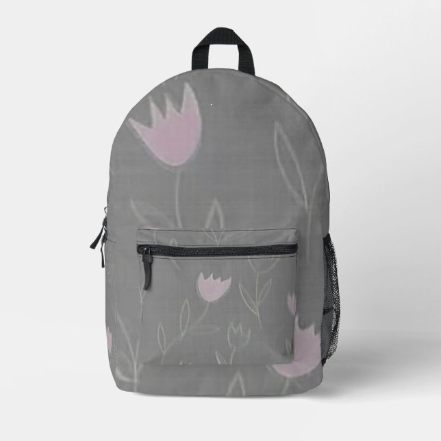 Blumen Bedruckter Rucksack (Vorderseite)