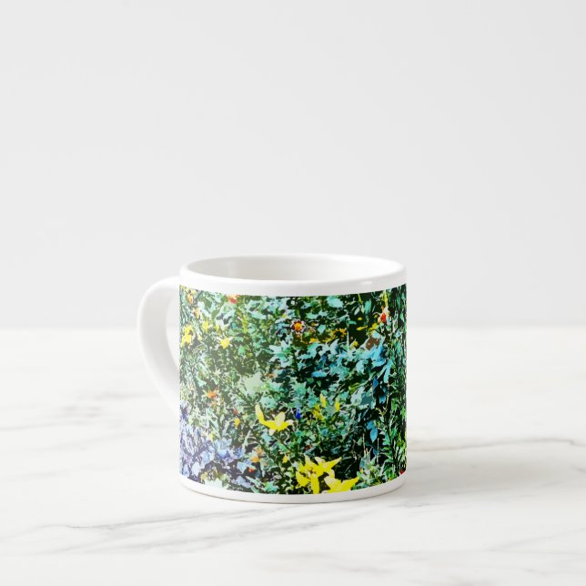 Blumen-Bett in Monets Garten Espressotasse (Vorderseite Links)