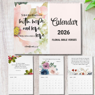 Blumen-Bibel-Vers-Wandkalender 2026 Kalender