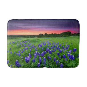 Blumen   Bluebonnets bei Sunset Texas Badematte