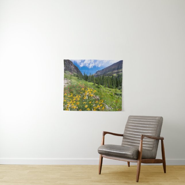 Blumen | Blume Montana Wandteppich (Beispiel (Horizontal))