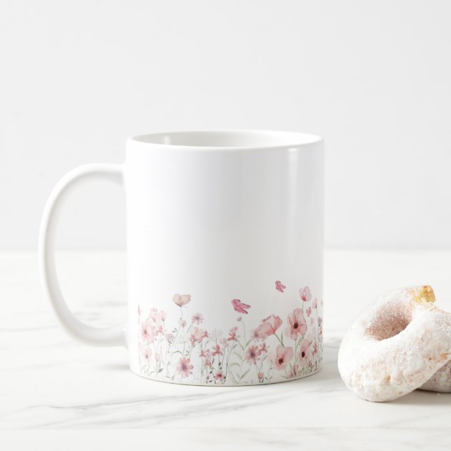 Blumen Blumen  Kaffeetasse (Mit Donut)