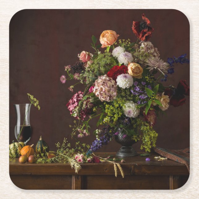 Blumen | Blumenordnung Rechteckiger Pappuntersetzer (Vorderseite)