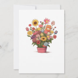 Blumen, Blumenstrauß, Blumenkübel Einladung