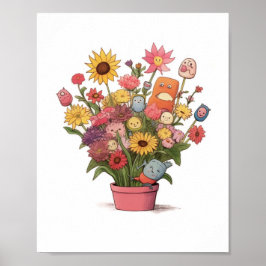 Blumen, Blumenstrauß, Blumenkübel Poster