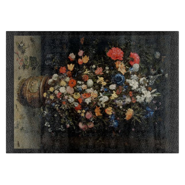 Blumen-Blumenstrauß-noch Leben-hackendes Brett (Vorderseite)