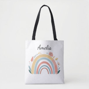 Blumen-Boho-Regenbogen-Allover-Print-Tasche