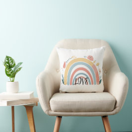 Blumen-Boho-Regenbogen-Quadrat-Wurfkissen Kissen