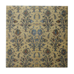 Blumen Botanisch Iran Vintage Gold Fliese