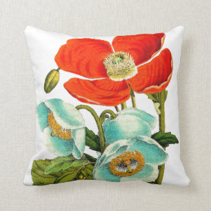 Blumen Botanische Blumen Klatschmohn Wurfkissen Kissen
