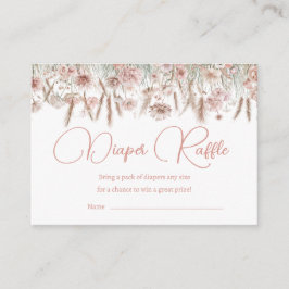 Blumen Botanische Pampasgras-Spielkarte Begleitkarte