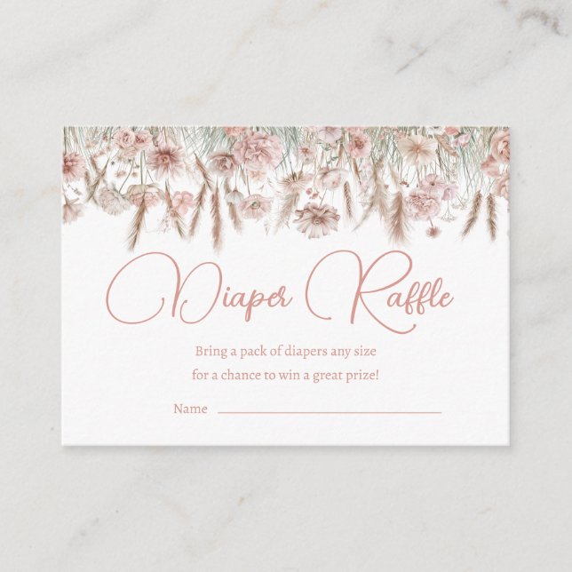 Blumen Botanische Pampasgras-Spielkarte Begleitkarte (Vorderseite)