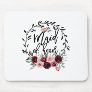 Blumen Brautjungfer Ehrenjungfer Hochzeit Junggese Mousepad