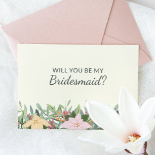 Blumen Brautjungfer Vorschlag Hochzeitskarte Einladung