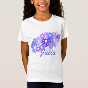 Blumen-Bündel-individueller Name KRW Retro T-Shirt