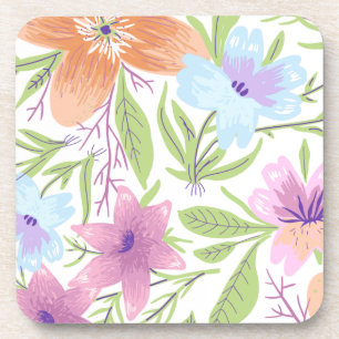 Blumen Bunt Natur Elegant Vintage Getränkeuntersetzer