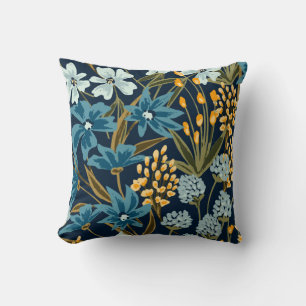 Blumen Bunte Wasserfarbe Trendig Kissen