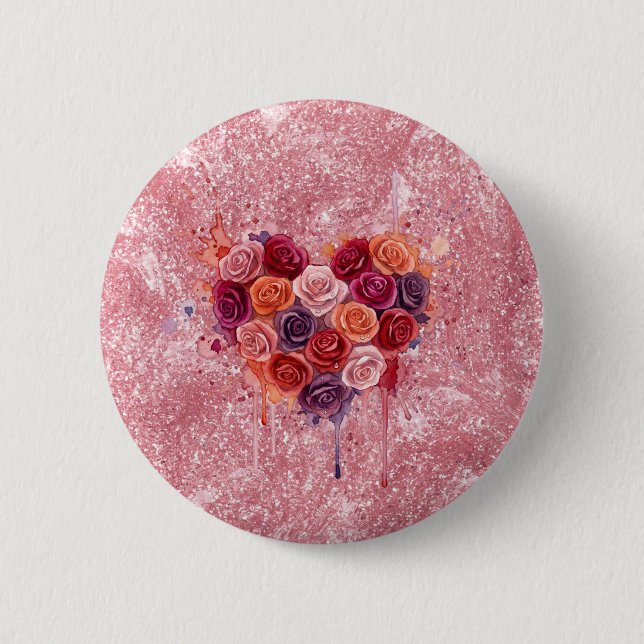 Blumen Button (Vorderseite)