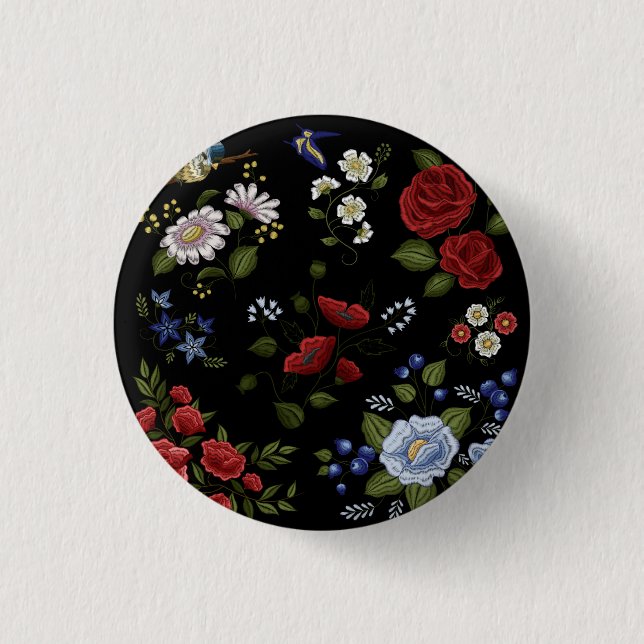 Blumen Button (Vorderseite)
