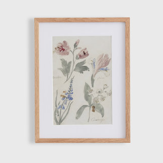 Blumen c, vintage Kinderzimmer Poster