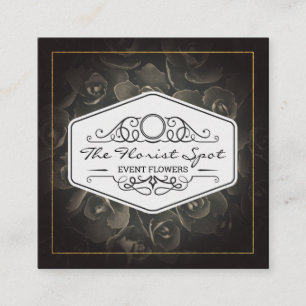 Blumen   CATERING   Veranstaltungsdienste Quadratische Visitenkarte