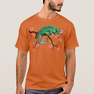 Blumen-Chamäleon T-Shirt