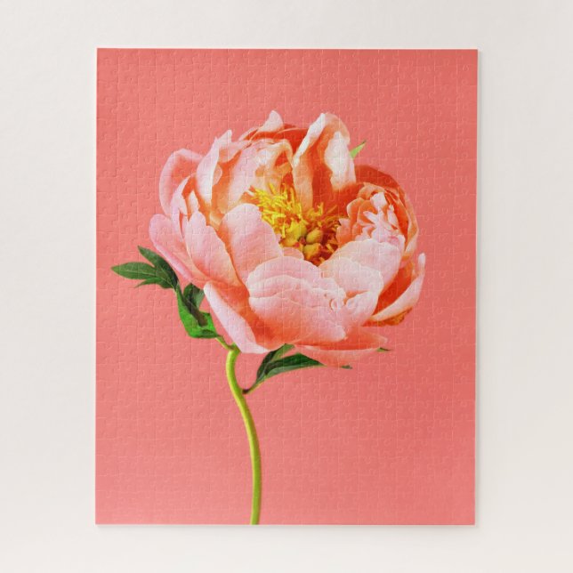 Blumen | Coral Peony Blossom Puzzle (Vertikal)