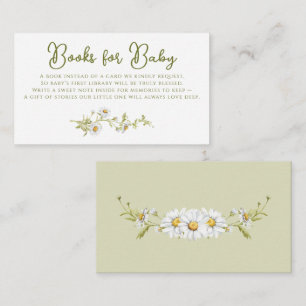 Blumen-Daisy-Botanik-Baby-Party-Bücher für Baby Begleitkarte