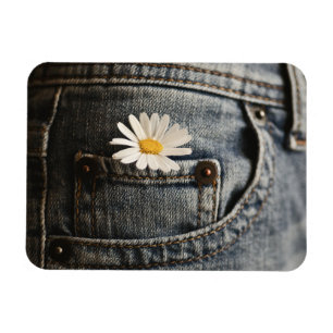 Blumen   Daisy in Jeans Pocket Magnet