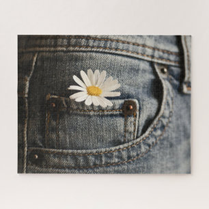 Blumen Daisy in Jeans Pocket Puzzle