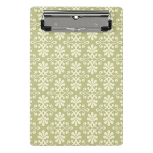 Blumen-Damask-Tapete Mini Klemmbrett