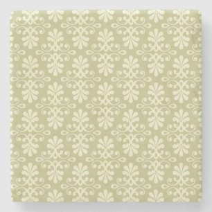 Blumen-Damask-Tapete Steinuntersetzer