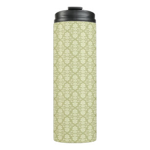 Blumen-Damask-Tapete Thermosbecher