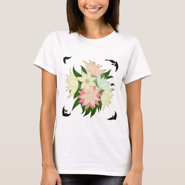 Blumen Damen T-Shirt (Vorderseite)
