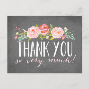 Blumen  danken Ihnen Dankeskarte
