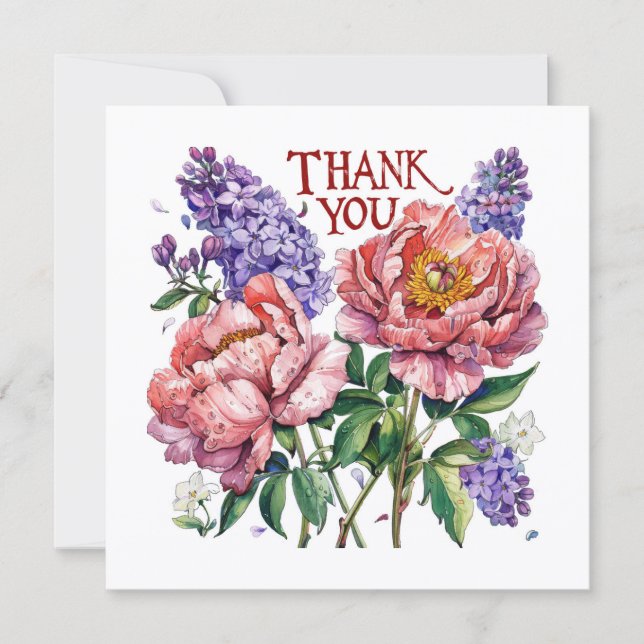 Blumen Dankeskarten Dankeskarte (Vorderseite)