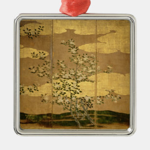 Blumen der Kamelien Silbernes Ornament